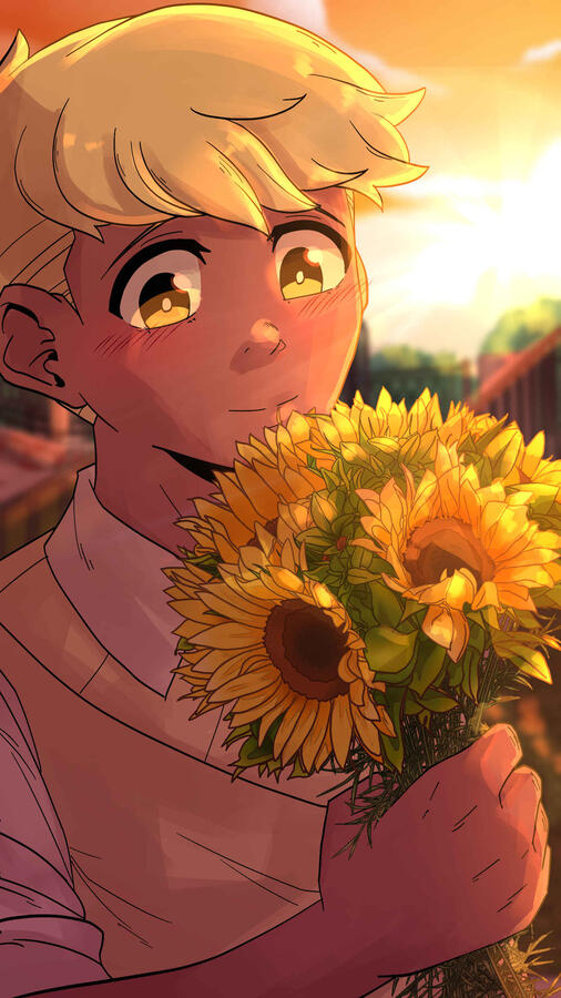 Sunset Sunflowers